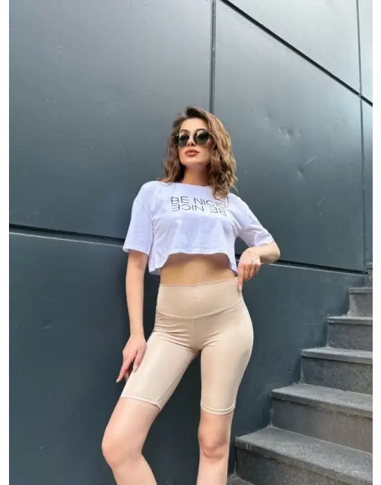 Trend Yüksek Ben Toparlayıcı Sort Tayt