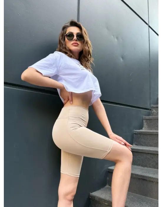 Trend Yüksek Ben Toparlayıcı Sort Tayt