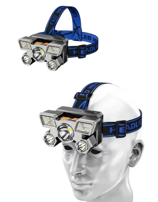 Kafa Lambası 800 Lümen 4 Mod Yüksek Işık Flaşörlü Şarjlı Led Lamba