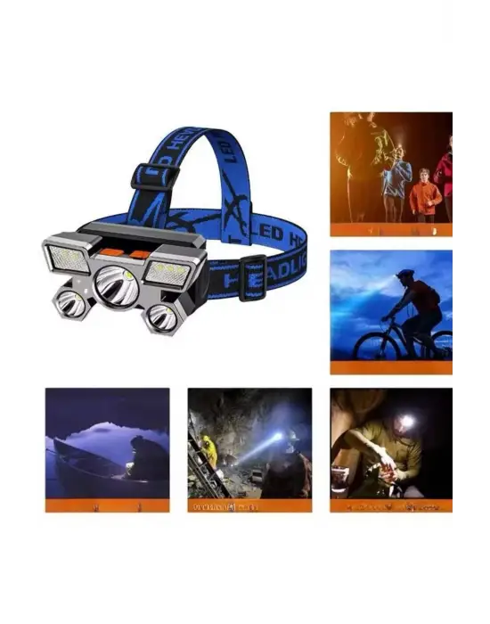 Kafa Lambası 800 Lümen 4 Mod Yüksek Işık Flaşörlü Şarjlı Led Lamba