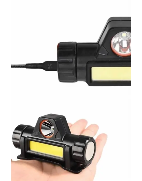 Kafa Lambası Çalışma Işığı Kafa Feneri Şarjlı Mıknatıslı Fenerli