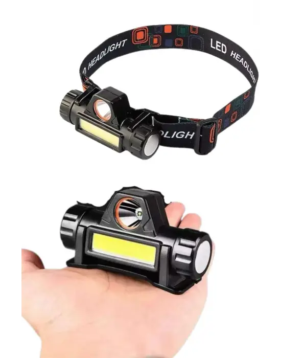 Kafa Lambası Çalışma Işığı Süper Parlak Mıknatıslı Lityum Lion Pilli