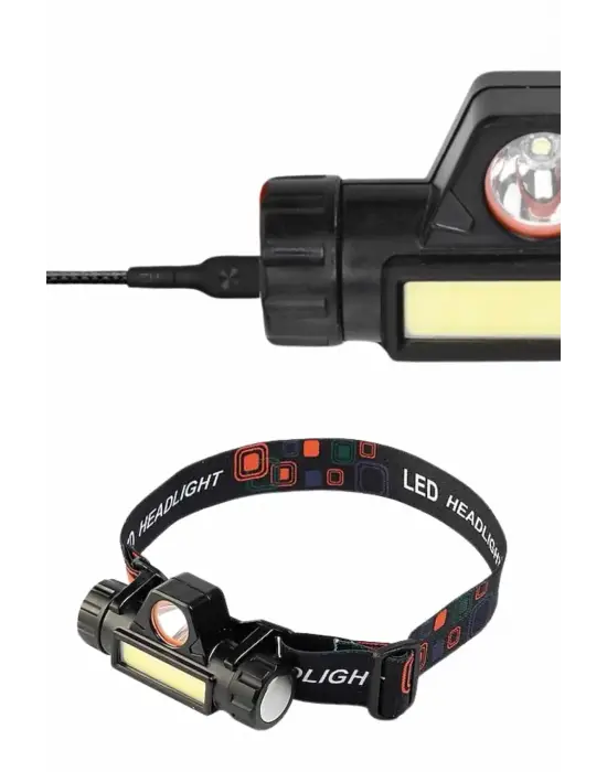 Kafa Lambası Çalışma Işığı Süper Parlak Mıknatıslı Lityum Lion Pilli