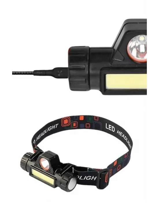 Kafa Lambası Çalışma Işığı Süper Parlak Mıknatıslı Lityum Lion Pilli