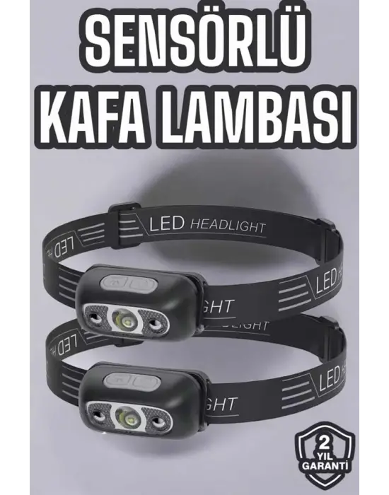 Kafa Lambası Kamp Lambası Led Işık Şarjlı Ayarlanabilir