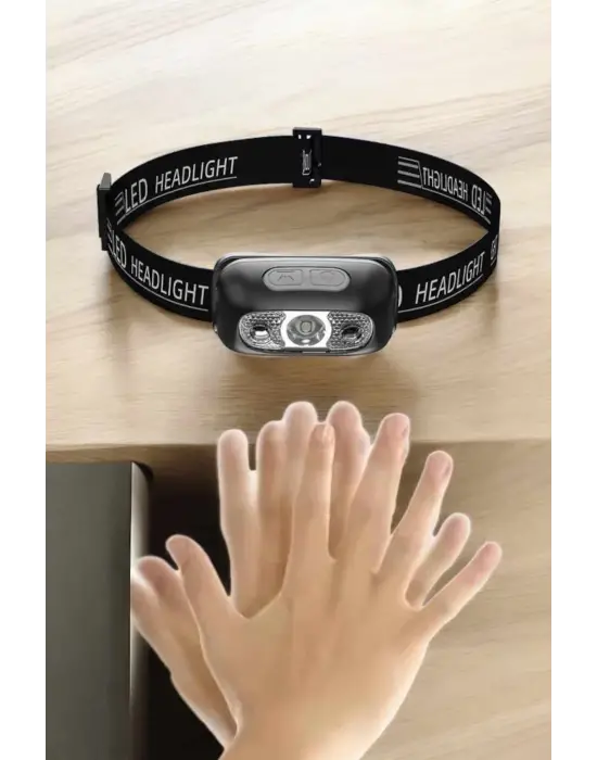 Kafa Lambası Kamp Lambası Led Işık Şarjlı Ayarlanabilir