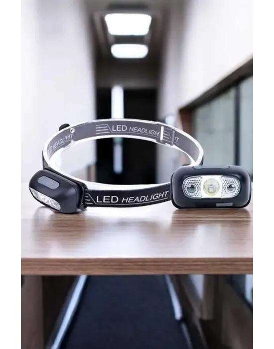 Kafa Lambası Kamp Lambası Led Işık Şarjlı Ayarlanabilir