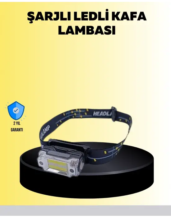 Kafa Lambası Led Fener Pratik Taşınabilir Ayarlanabilir Usb Şarjlı
