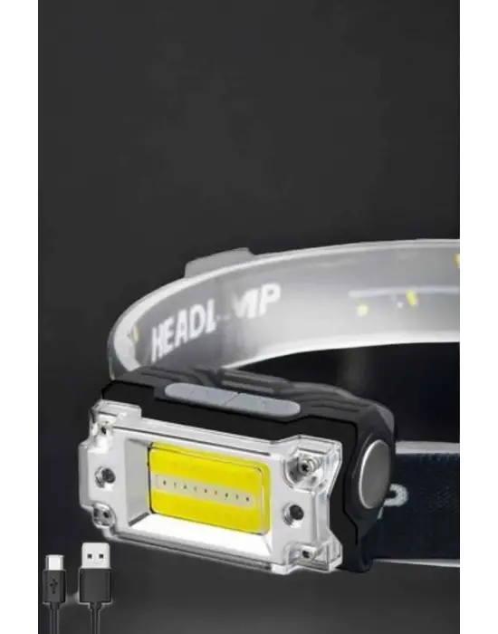 Kafa Lambası Led Fener Pratik Taşınabilir Ayarlanabilir Usb Şarjlı