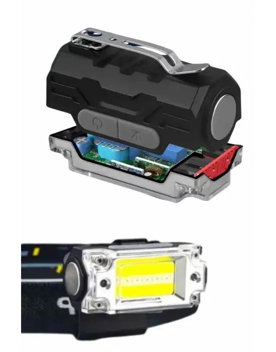 Kafa Lambası, Su Geçirmez Kafa Feneri 3 Mod Aydınlatma