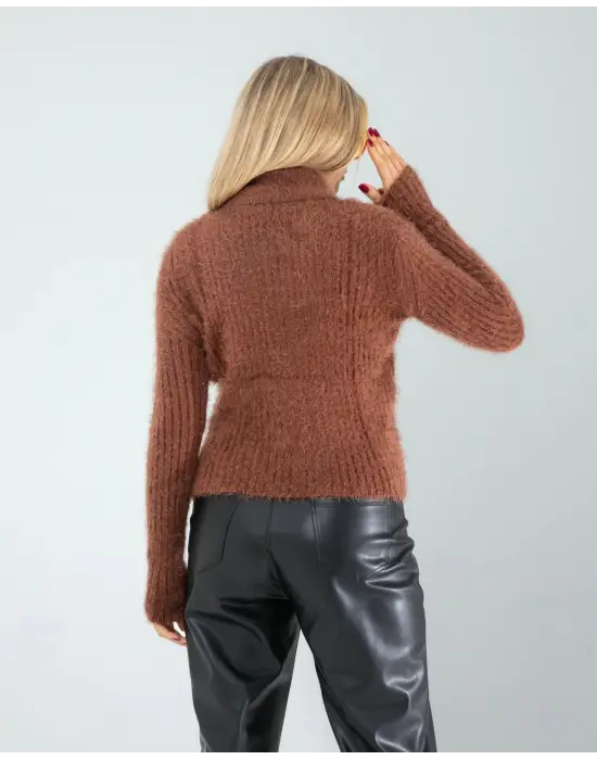 Göz Alıcı Fermuarlı Sakal Triko