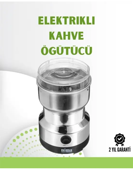 Kahve Ve Baharat Değirmeni | Kompakt, Hafif, Hızlı Öğütme, Şeffaf Kapaklı, Kolay Kullanım