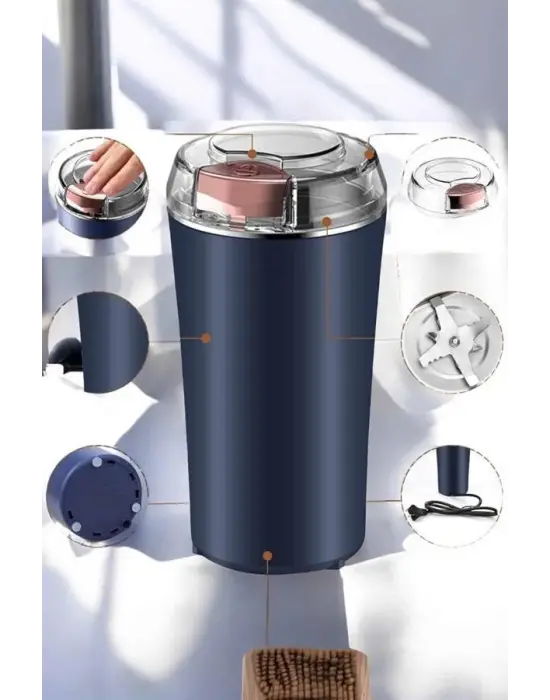 Kahve Ve Baharat Öğütücü Dayanıklı Paslanmaz Çelik Kolay Kullanım