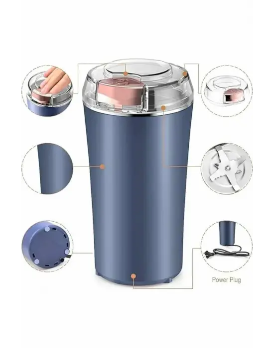 Kahve Ve Baharat Öğütücü Kolay Temizlenebilir Paslanmaz Çelik Taşınabilir