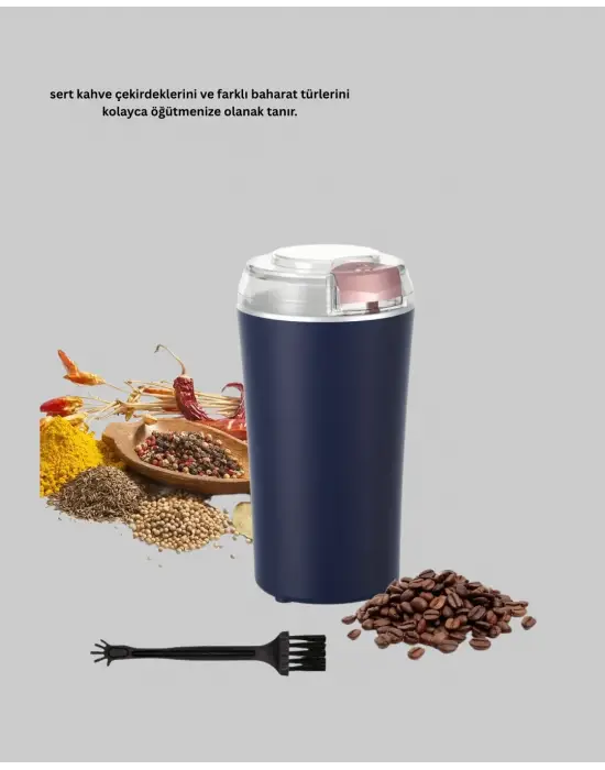 Kahve Ve Baharat Öğütücü Otomatik Mekanizmalı Dayanıklı Çelik