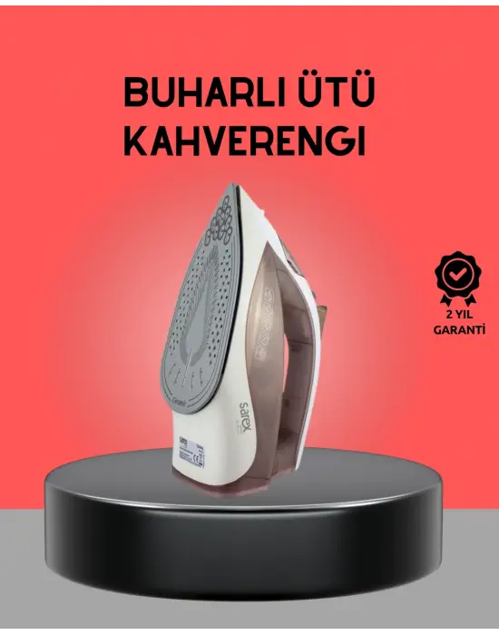 Kahverengi Buharlı Ütü 2200w Sürekli Buhar 120 G Şok Buhar