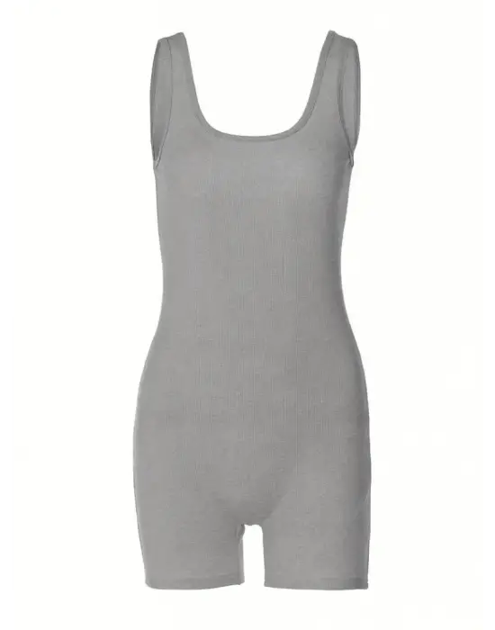 Omarı Kalın Askılı Vücut Şekillendirici Tulum