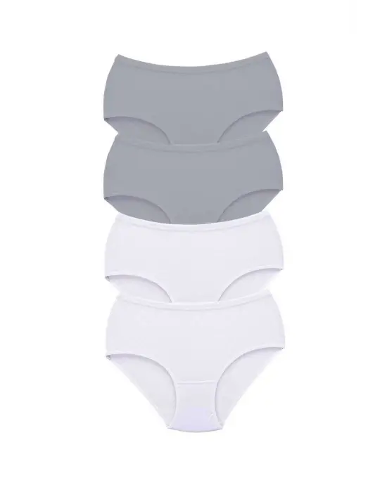 Omarı Yüksek Bel Kalın Lastikli Kadın Bato Külot Seti