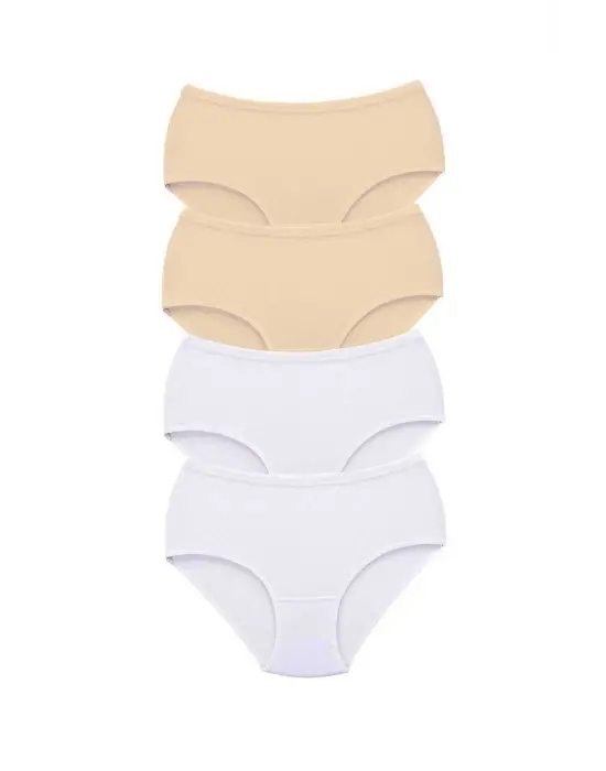 Omarı Yüksek Bel Kalın Lastikli Kadın Bato Külot Seti