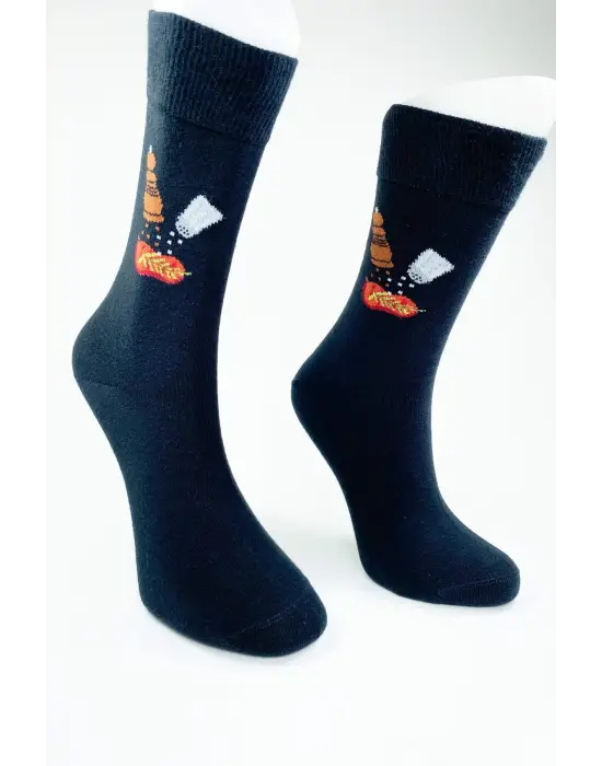 Omarı Sıkı Dokuma Kalın Uzun Çoraplar