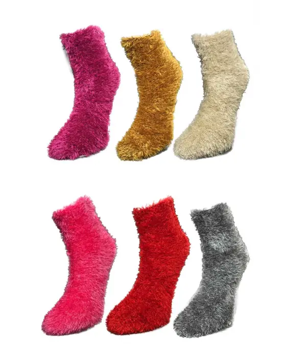 Omarı Sıcak Tutucu Dikişsiz Ev Çorabı Seti