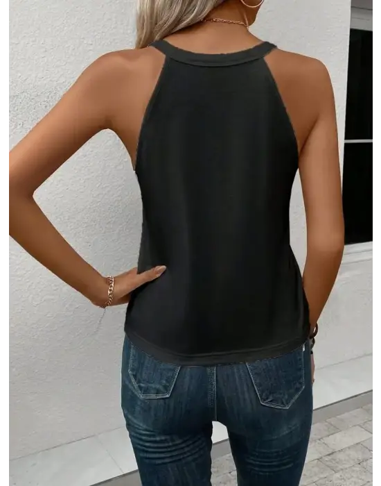 Omarı Kalp Baskılı Omuzdan Açık Viskon Bluz