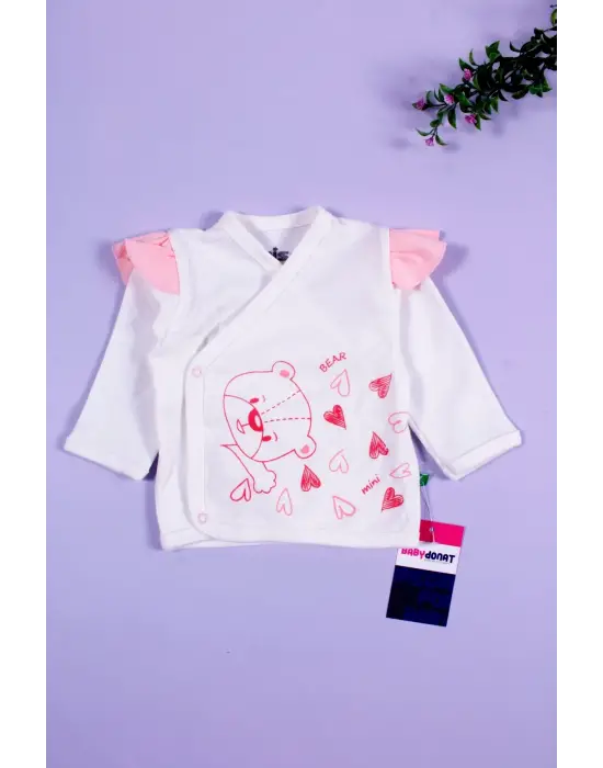 Kalp Desenli 5li Kız Bebek Hastane Çıkış Seti