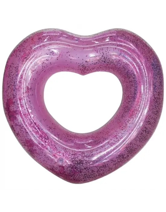 Omarı Etkileyici Kalp Desenli Simit - 65 cm Pembe