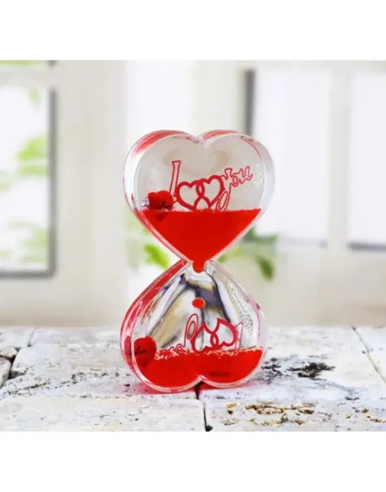 Kalp Şeklinde Jel Kum Saati