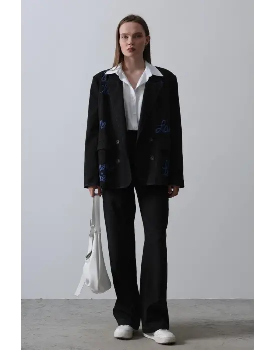 Kalpli Ceket Takım - Siyah