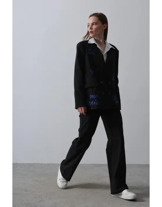 Kalpli Ceket Takım - Siyah