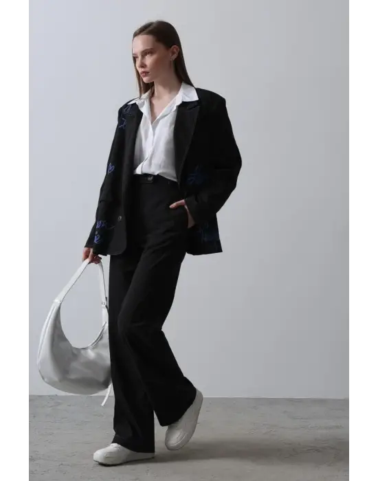 Kalpli Ceket Takım - Siyah