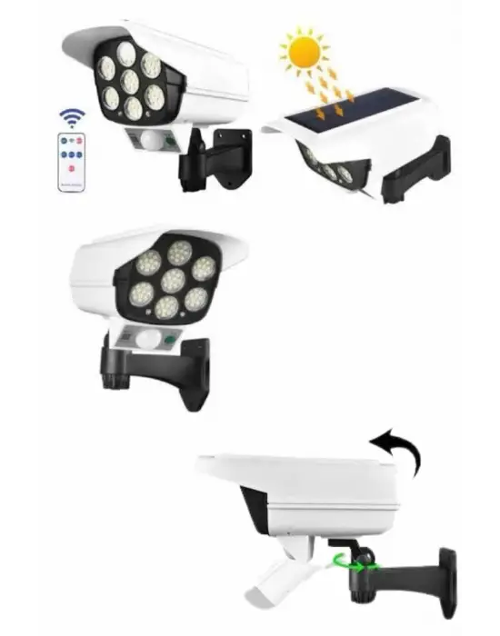 Kamera Görünümlü Led Lamba Dönebilen Bahçe Aydınlatması Duvar Lambası