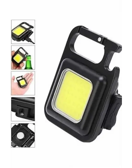 Kamp Çadır Lambası Şarjlı El Feneri Işıldak Anahtarlık Mini Mıknatıslı