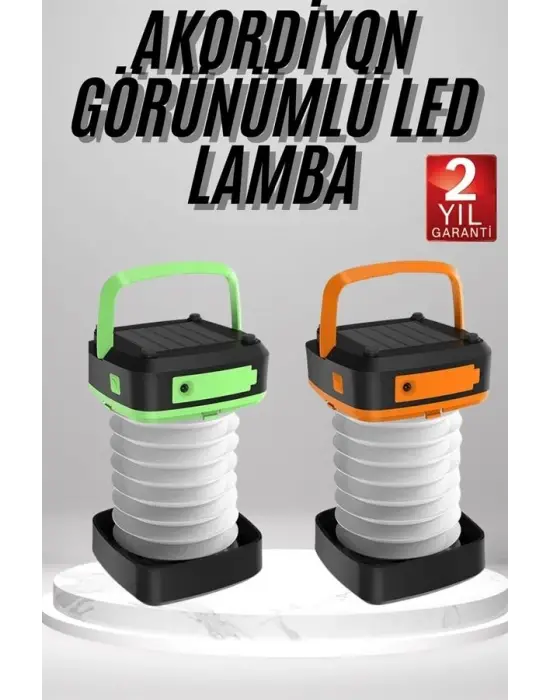 Kamp Feneri Lambası Solar Güneş Enerji Portatif Işıldak Şarjlı