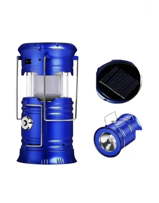 Kamp Feneri Şarj Edilebilir Güneş Enerjili Işıldak Usb Şarjlı