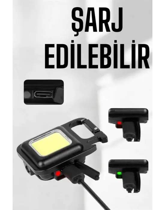 Kamp Işığı Çok Fonksiyonlu Taşınabilir Anahtarlık Kapak Açma Manyetik Özelliği