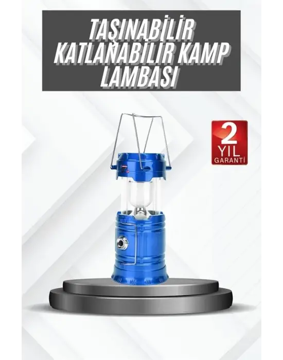 Kamp Lambası Güneş Enerjili Led Lamba Işıldak Şarjlı Powerbank Özellikli