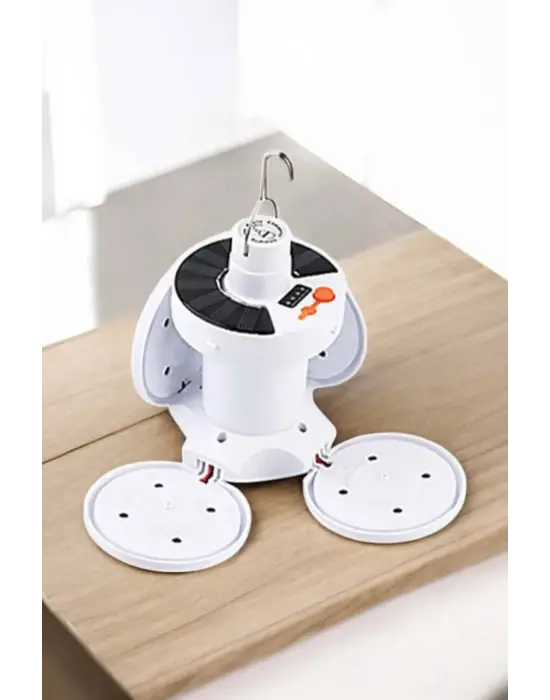 Kamp Lambası Işıldak Beyaz Işık Güneş Enerjili Solar Aydınlatma 5 Kanatlı Katlanabilir