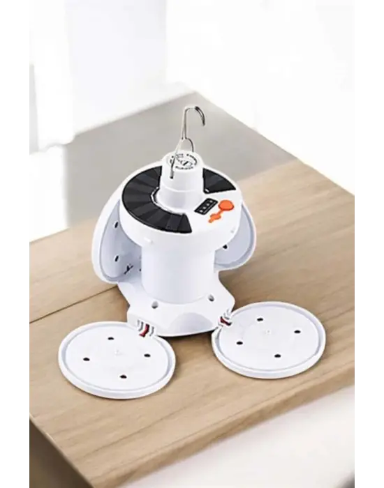 Kamp Lambası Işıldak Beyaz Işık Güneş Enerjili Solar Aydınlatma 5 Kanatlı Katlanabilir