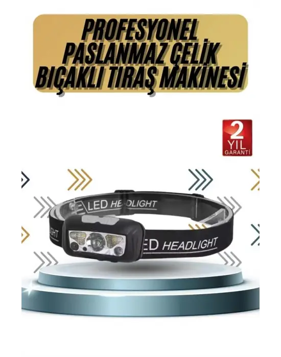 Kamp Lambası Kafa Feneri Kafa Lambası Ayarlanabilir Sensörlü Şarjlı