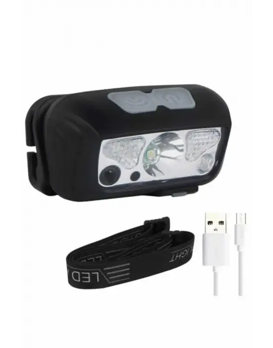 Kamp Lambası Kafa Feneri Kafa Lambası Ayarlanabilir Sensörlü Şarjlı