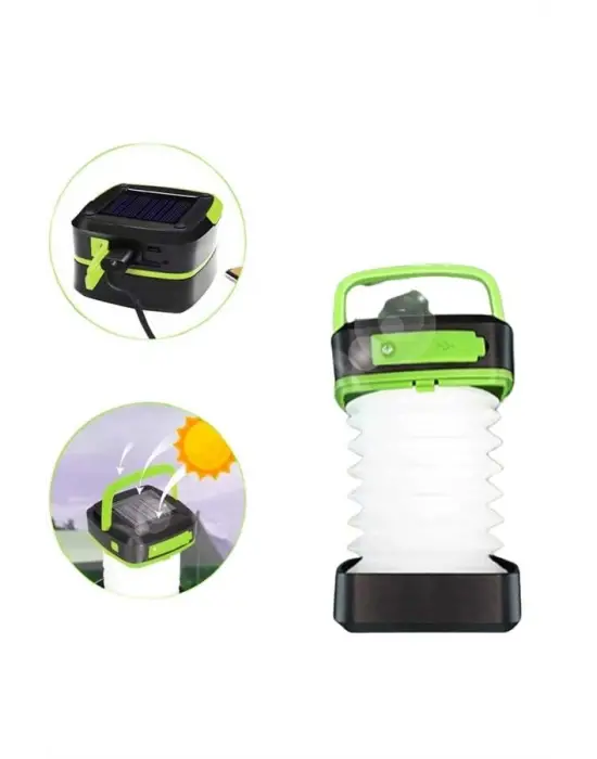 Kamp Lambası Katlanabilir Lamba Solar Şarjlı Led Lamba El Fenerli