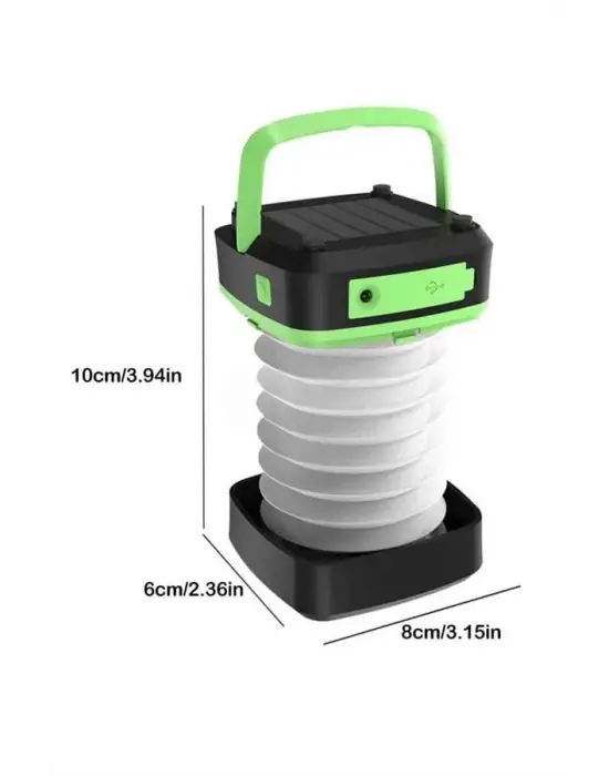 Kamp Lambası Katlanabilir Lamba Solar Şarjlı Led Lamba El Fenerli