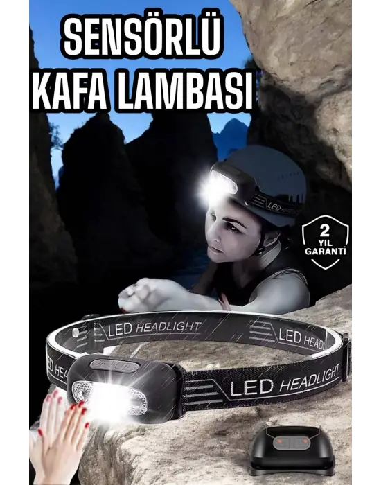 Kamp Lambası Led Işık Kafa Lambası Balıkçı Lambası Ayarlanabilir