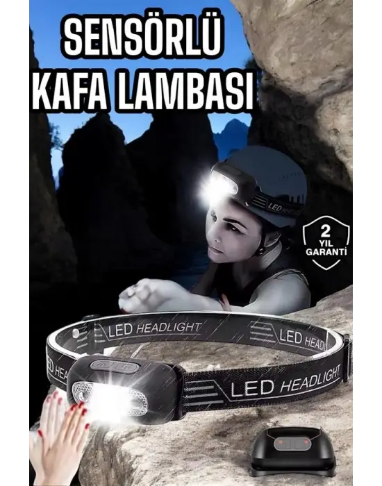 Kamp Lambası Led Işık Kafa Lambası Balıkçı Lambası Ayarlanabilir