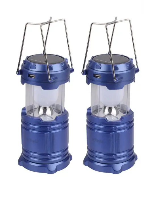 Kamp Lambası Solar Şarjlı Kızaklı Kamp Feneri Led Lamba Işıldak