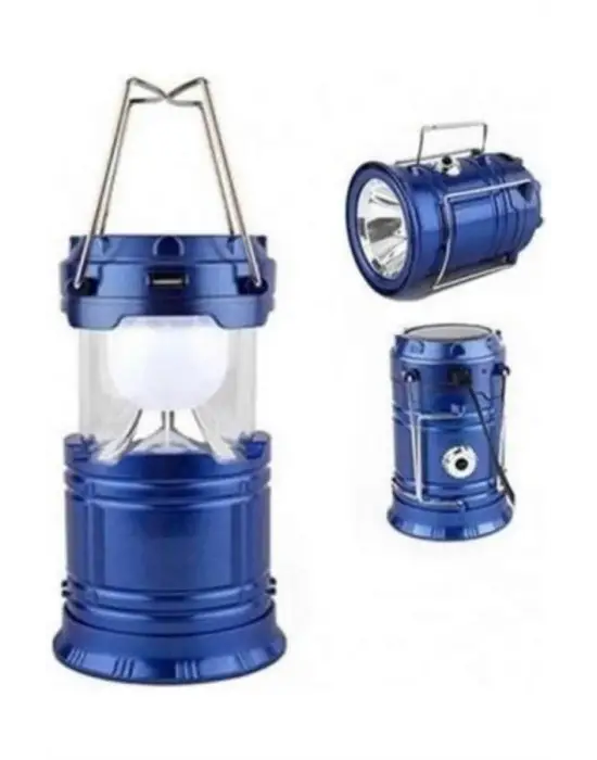 Kamp Lambası Solar Şarjlı Kızaklı Kamp Feneri Led Lamba Işıldak