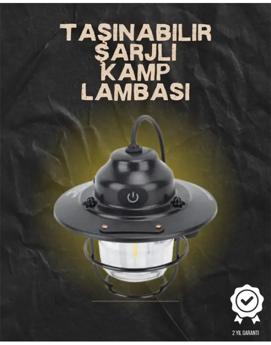 Kamp Ve Bahçe İçin Retro Led Fener – Sıcak Işık, Uzun Ömürlü Batarya