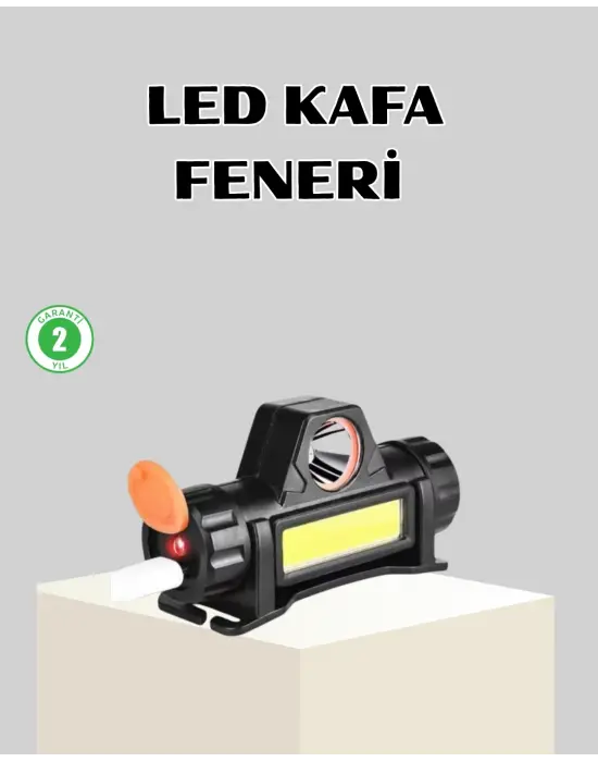 Kamp Ve Doğa İçin Şarjlı Led Baş Feneri – Mıknatıslı, Su Geçirmez